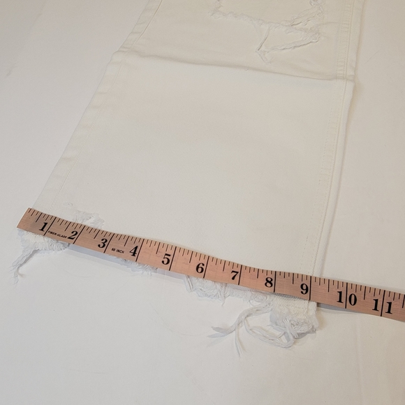 Free People Maggie Mid Rise Straight Leg Jeans Size 32 NWT! White Button Fly - Picture 11 of 15